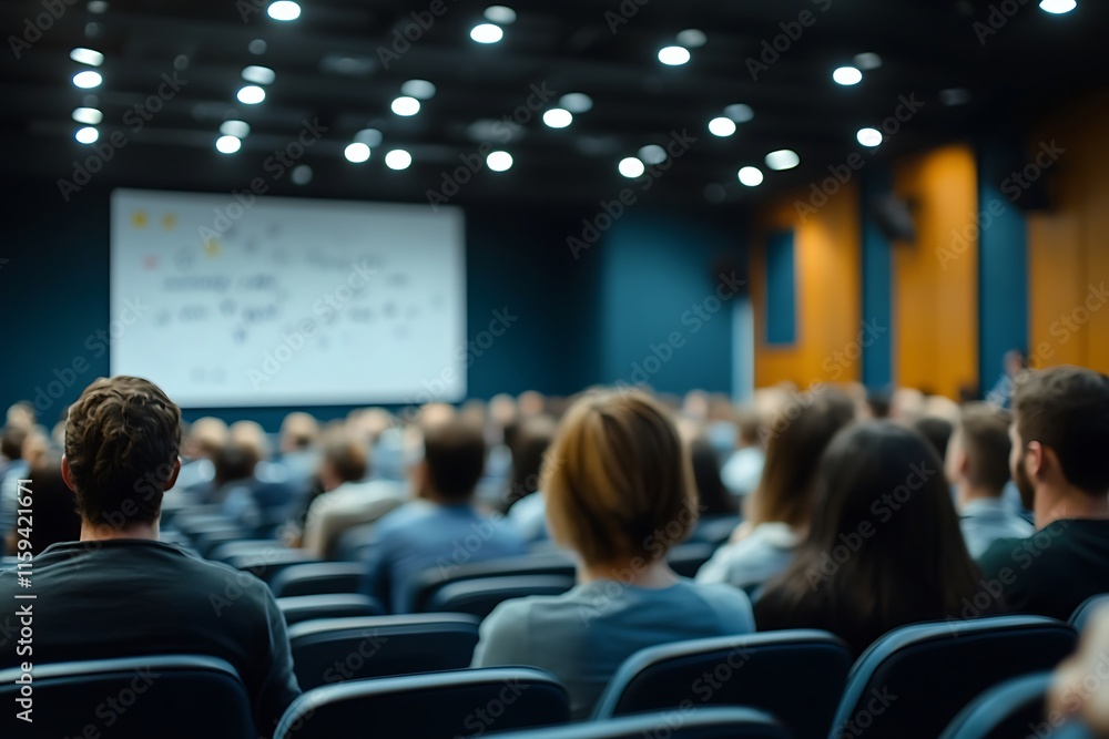 Blurred Auditorium Audience Indoor Lights Blurred Auditorium Audience Indoor Lights