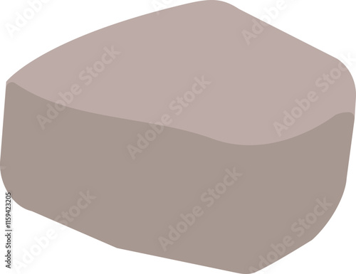 Isolated Rock stones flat icon. 
Transparent background.