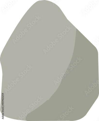 Isolated Rock stones flat icon. 
Transparent background.