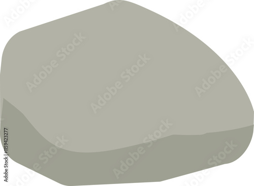 Isolated Rock stones flat icon. 
Transparent background.