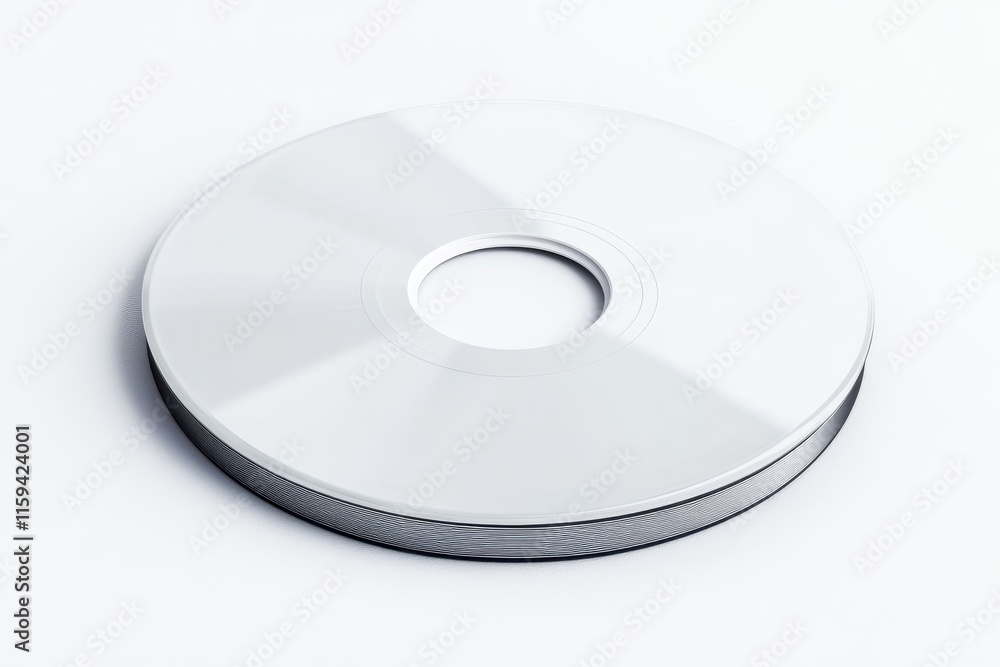 Blank white CD disc isolated on light background Blank white CD disc isolated on light background