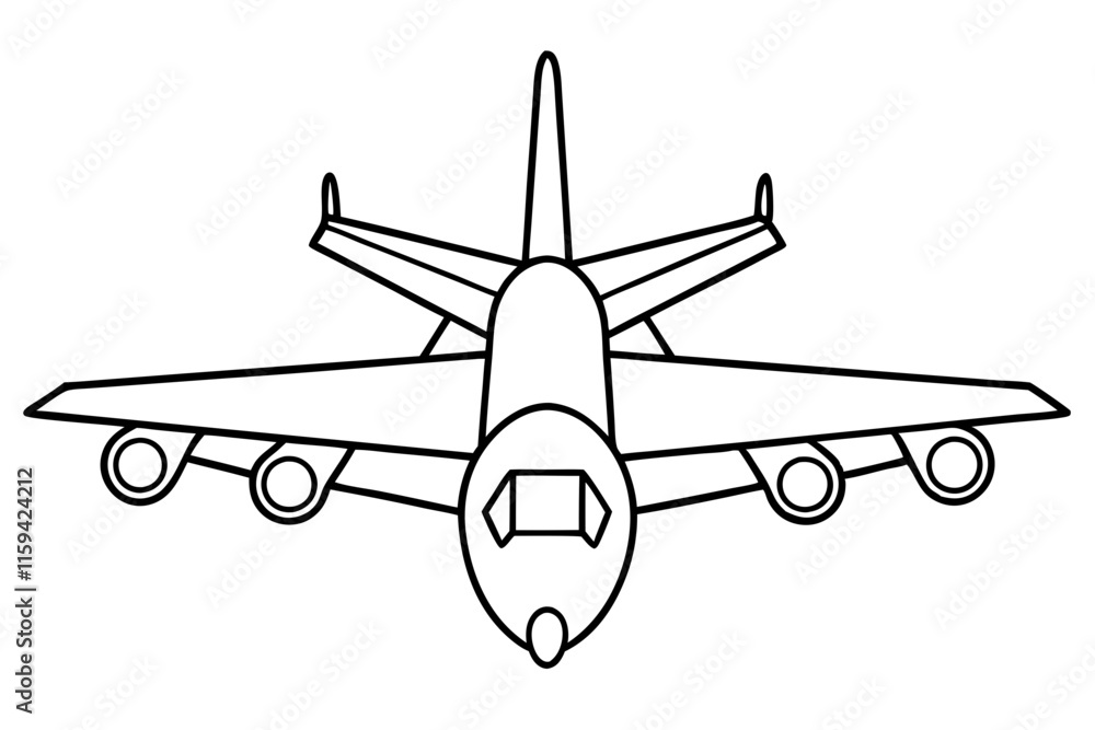 Airplane Line Art Vector Illustration
Airplane Line Art Vector Illustration