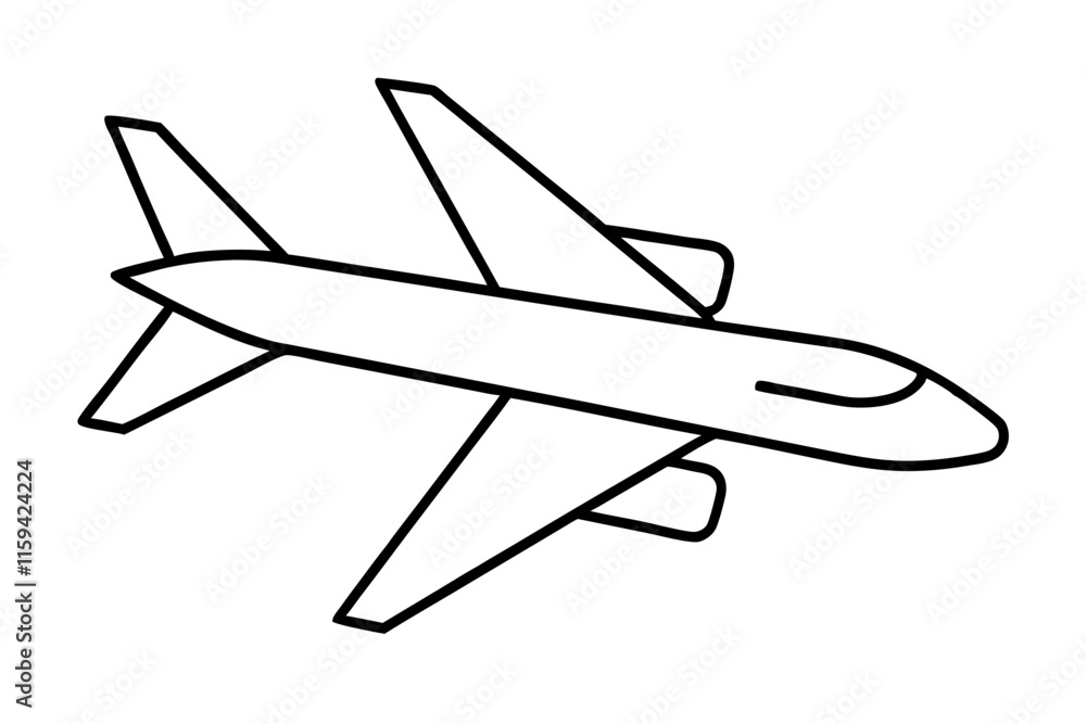 Airplane Line Art Vector Illustration
Airplane Line Art Vector Illustration