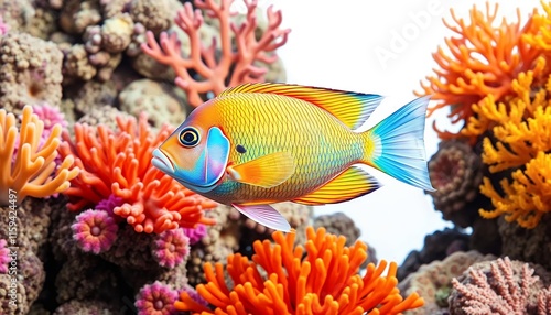 Vibrant Reef Fish - a Colorful Coral Scene photo