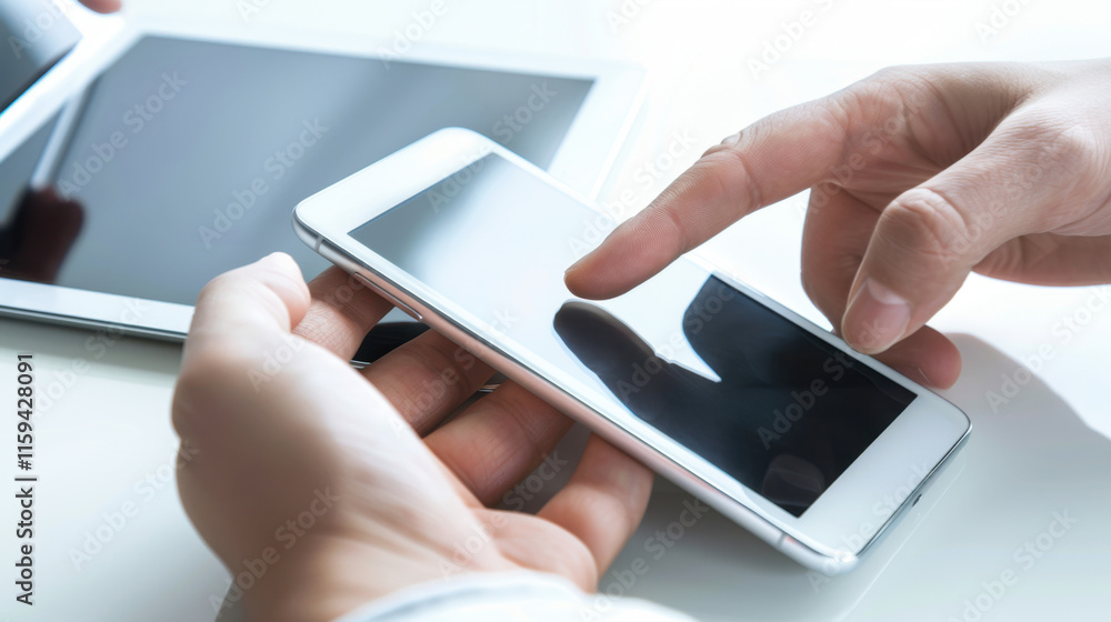 hands using mobile phone with empty screen, mockup hands using mobile phone with empty screen, mockup