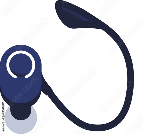 Blue Bluetooth handsfree vector in SVG format