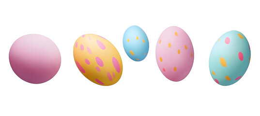 easter egg falling 3d render illustration