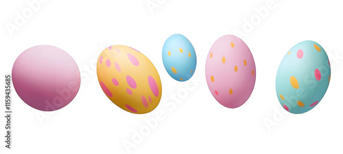 Obraz na płótnie easter egg falling 3d render illustration w salonie
