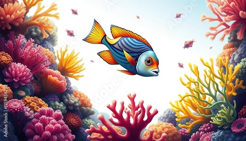 Vibrant Reef Fish - a Colorful Underwater Paradise photo