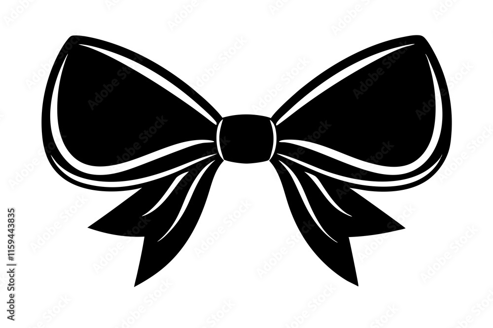 A bow vector illustration A bow vector illustration