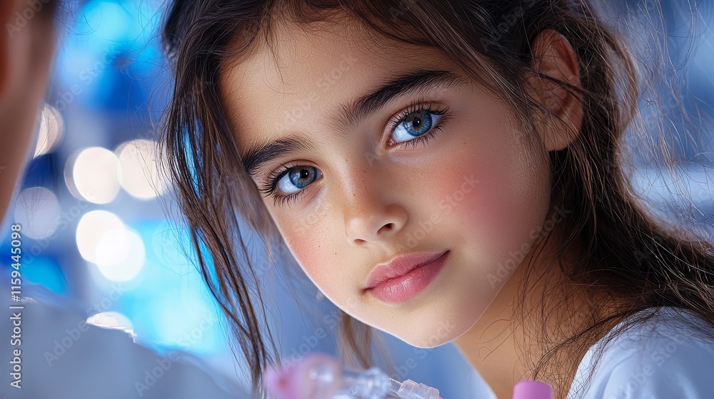 Children undergoing intravenous (IV) saline treatment at the hospital. Close-up. Recovery. Children undergoing intravenous (IV) saline treatment at the hospital. Close-up. Recovery.