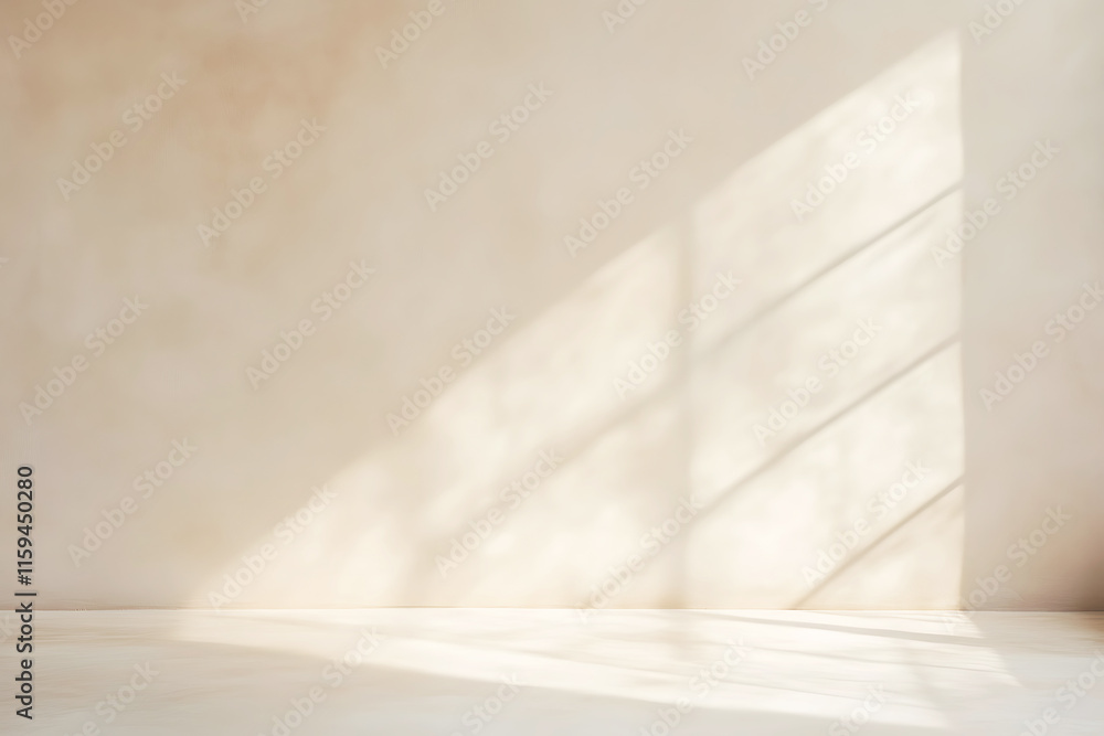 Backdrop light beige podium display for product. Interior room, Minimalist interior backdrop, beige textured wall, subtle shadow play, soft natural light Backdrop light beige podium display for product. Interior room, Minimalist interior backdrop, beige textured wall, subtle shadow play, soft natural light
