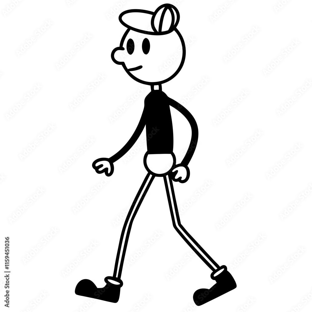 person cartoon character walking animation silhouette person cartoon character walking animation silhouette
