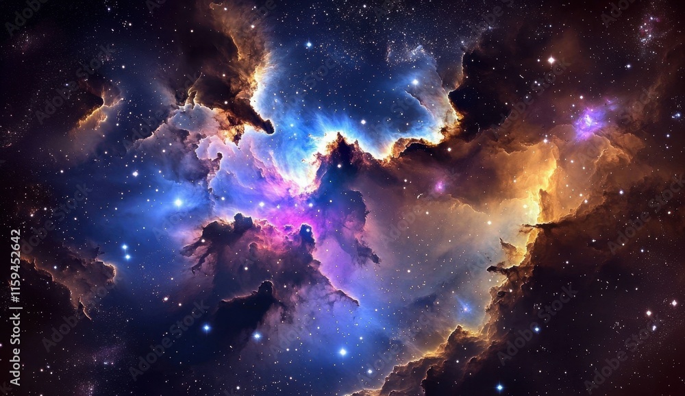 The stunning beauty of a nebula floating in the universe. The stunning beauty of a nebula floating in the universe.