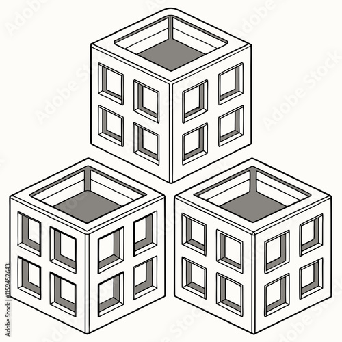 abstract 3d cube