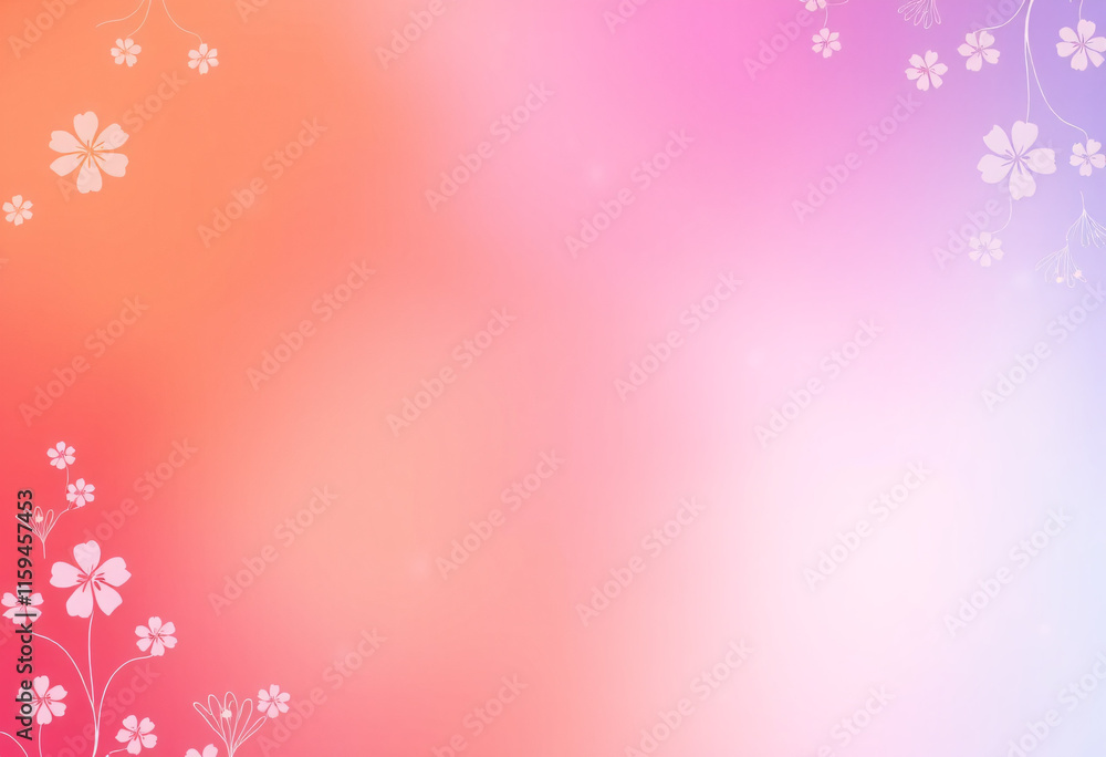 Abstract Floral Background with Glow and Sparkling Elements in Pastel Colors Abstract Floral Background with Glow and Sparkling Elements in Pastel Colors