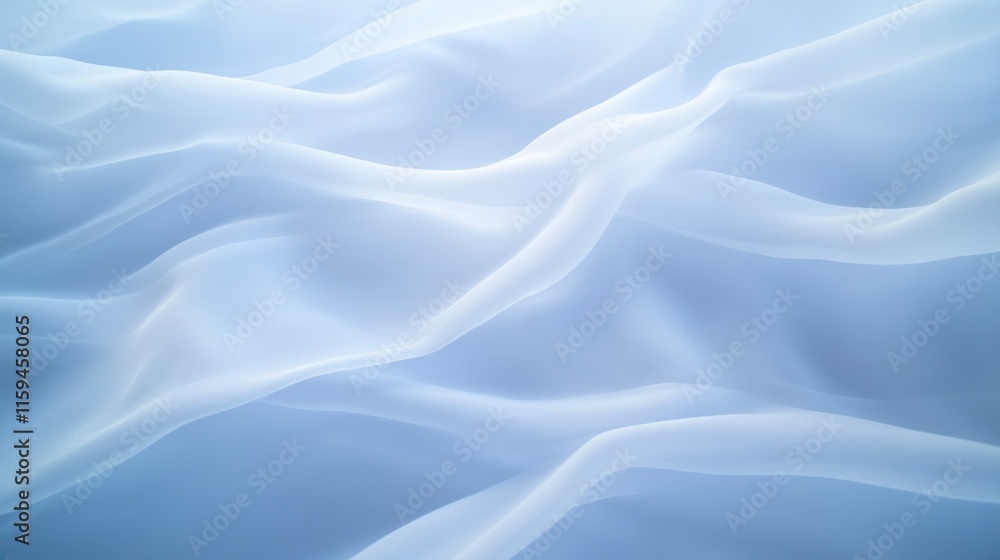 Obraz premium Soft flowing fabric in shades of blue creates serene, tranquil a