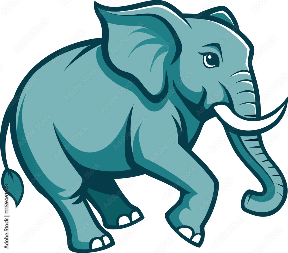 Fototapeta premium elephant with a smile