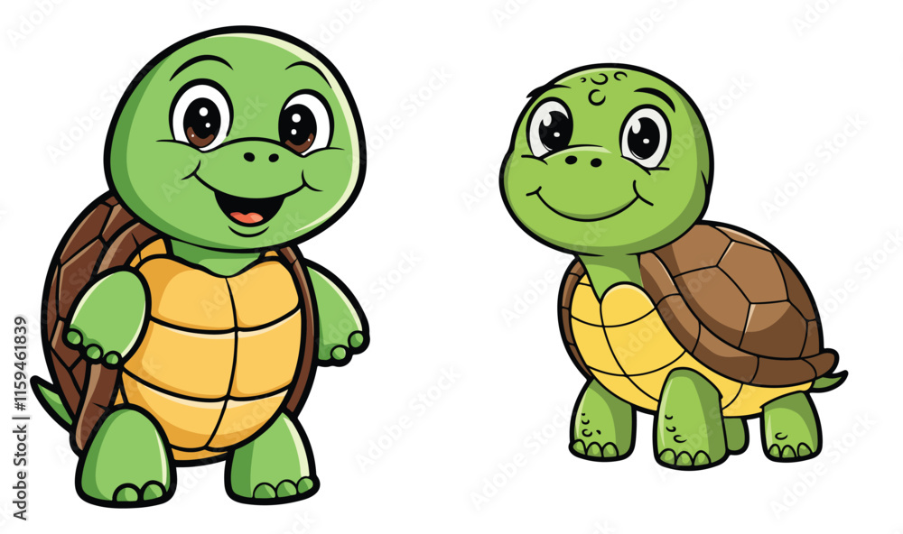 Obraz premium Cute sea turtle