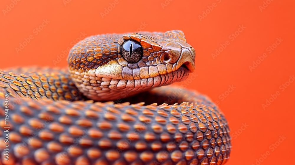 Obraz premium A Close Up Of An Orange And Brown Snake