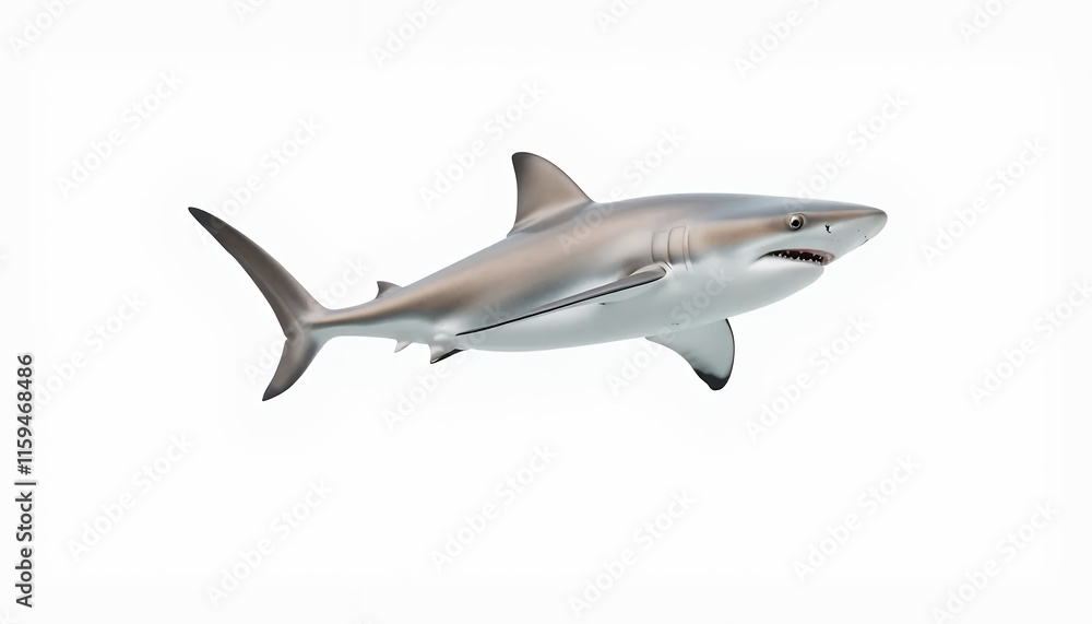 Sleek Grey Shark - a Serene Underwater Portrait Sleek Grey Shark - a Serene Underwater Portrait