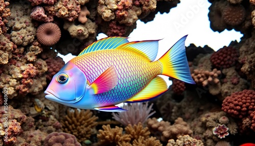 Rainbow Fish in Vibrant Coral Reef - a Tropical Masterpiece