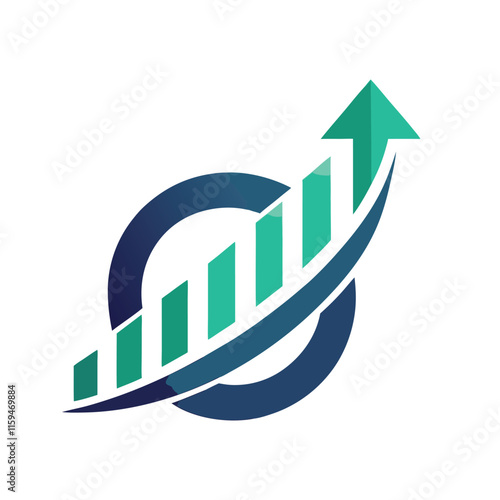 business graph with arrow