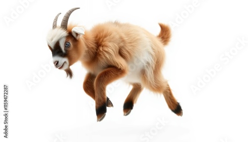 Leaping Kid Goat - a Playful, Whimsical Image photo