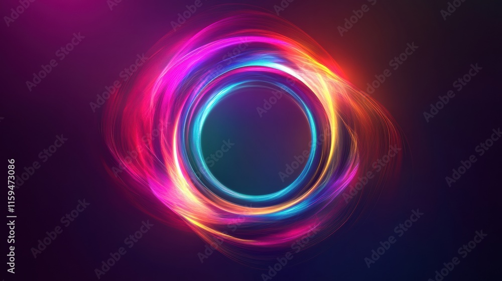 Vibrant color explosion creating dynamic abstract energy circle for creative mock up design. Generative AI Vibrant color explosion creating dynamic abstract energy circle for creative mock up design. Generative AI