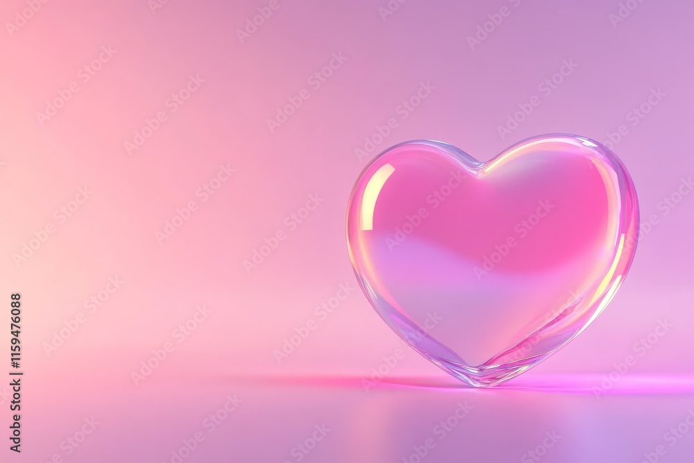 neon heart on pink with soft gradient background, banner for lovers day neon heart on pink with soft gradient background, banner for lovers day