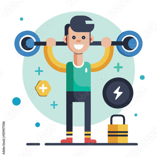 person with dumbbells