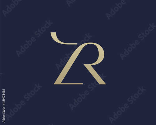 ZR letter logo icon design. Classic style luxury initials monogram.