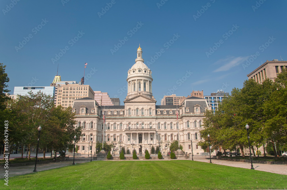 Obraz premium Baltimore city hall in maryland