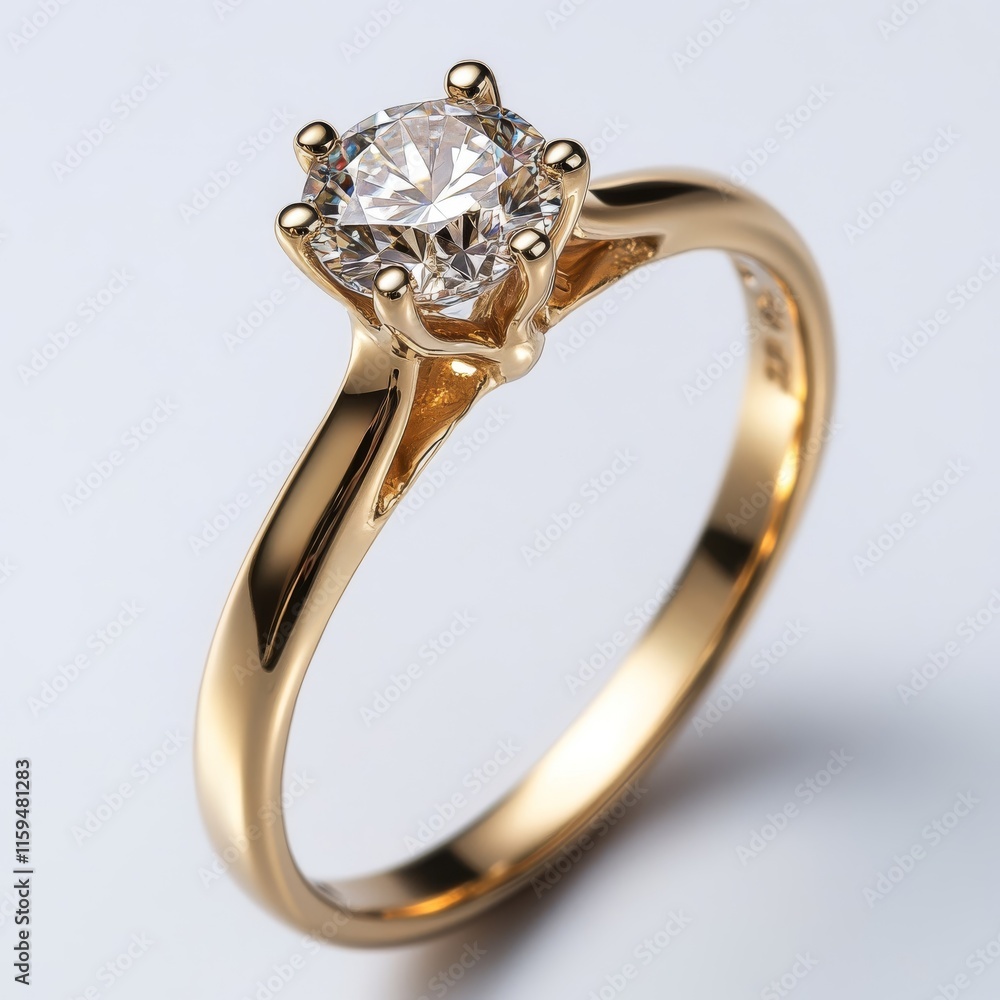 gold ring with diamond, isolated, on white background, front view, photo gold ring with diamond, isolated, on white background, front view, photo