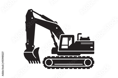 Creative excavator illustration 