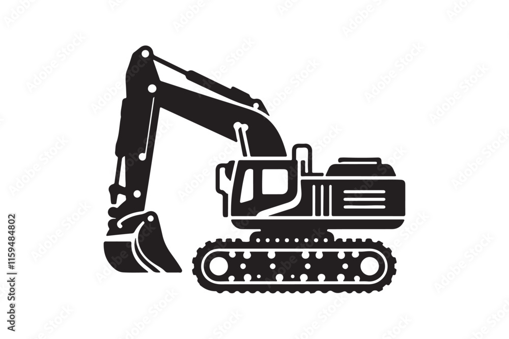 Creative excavator illustration Creative excavator illustration