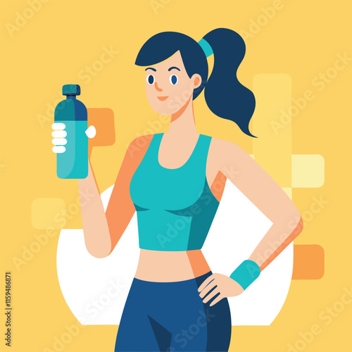 woman drinking water