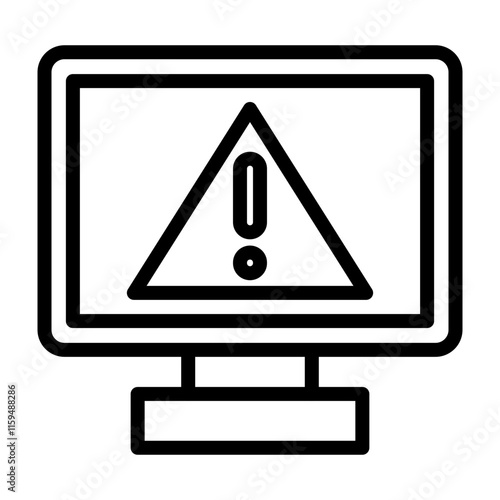 Malware Vector Line Icon Design