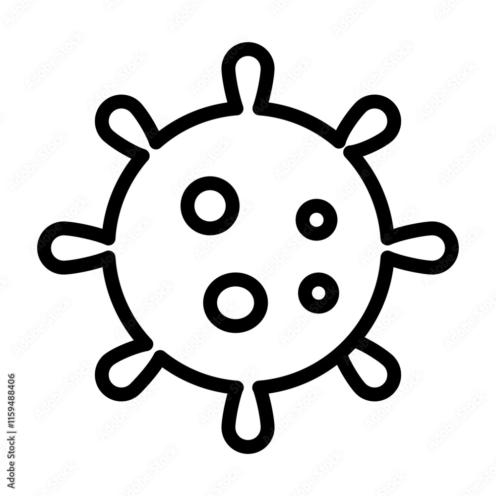 Virus Vector Line Icon Design Virus Vector Line Icon Design