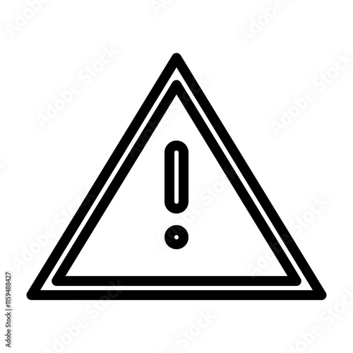 Warning Vector Line Icon Design