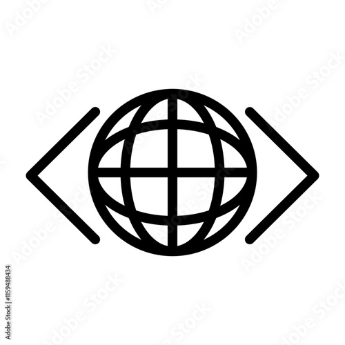 Web Coding Vector Line Icon Design