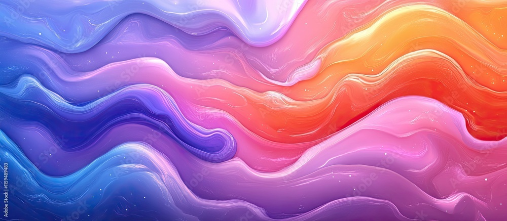 Abstract Colorful Waves: A Vibrant Digital Painting Abstract Colorful Waves: A Vibrant Digital Painting