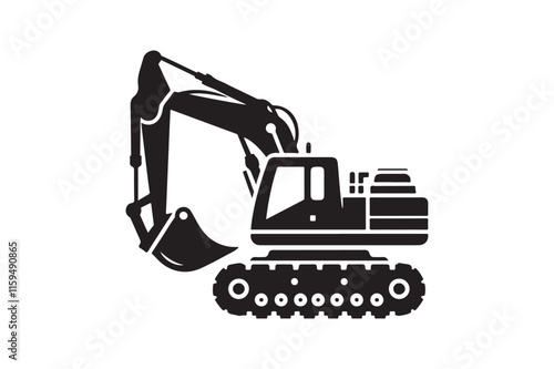 Creative excavator illustration