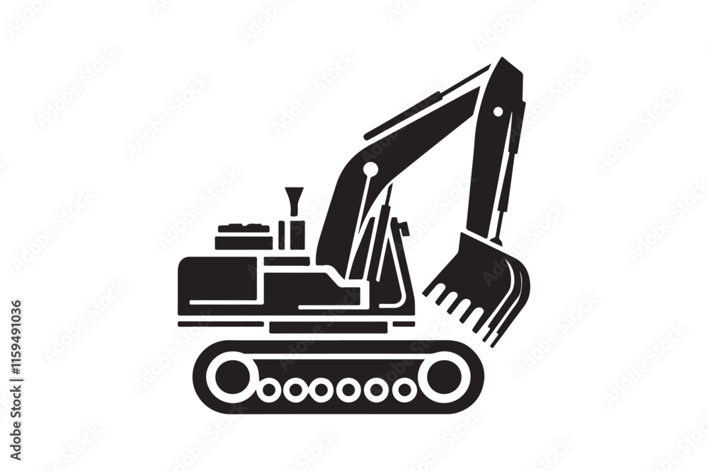 Creative excavator illustration Creative excavator illustration