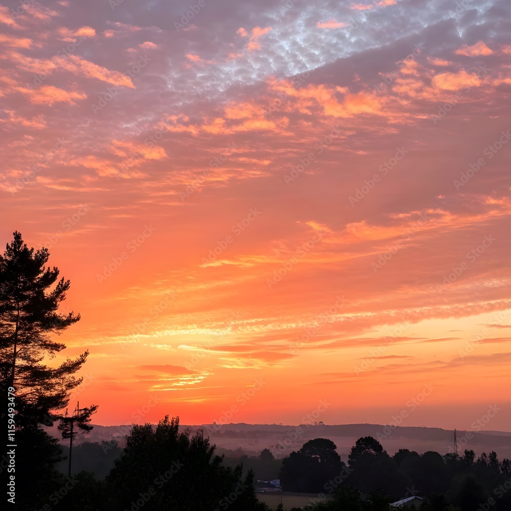 Fototapeta premium sunset in the city