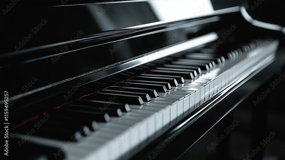 Black Upright Piano with Clipping Path for Digital and Graphic Use Black Upright Piano with Clipping Path for Digital and Graphic Use
