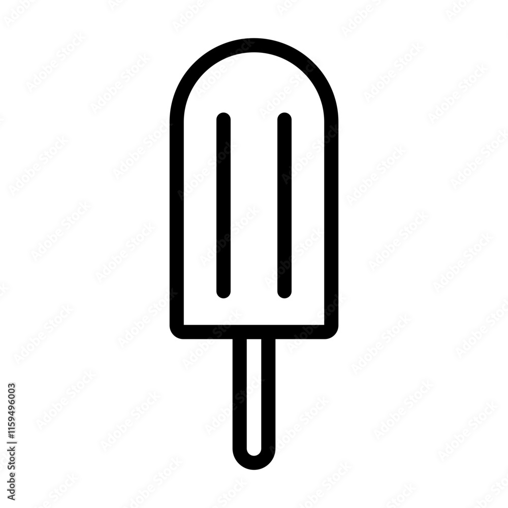 Popsicle Vector Line Icon Design Popsicle Vector Line Icon Design