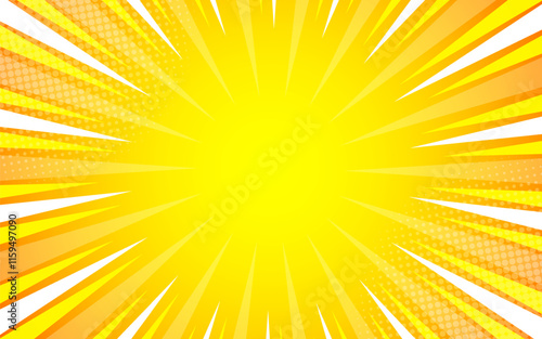 Pop art comic book background. Cute cartoon retro strip pattern mock up. Vector halftone illustration.