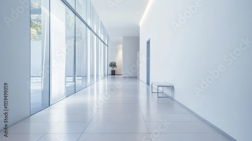 Wallpaper Mural Elegant minimalist hallway with minimal furnishings. Featuring a clean, open design with sleek lines Torontodigital.ca