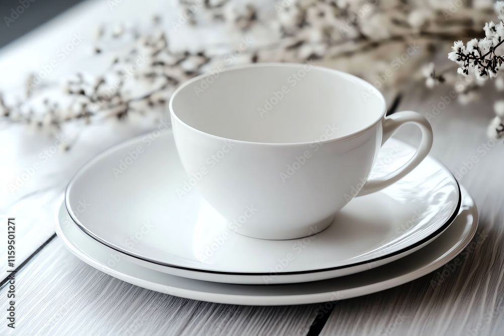 Fototapeta premium Elegant tableware sets for complete dining experiences